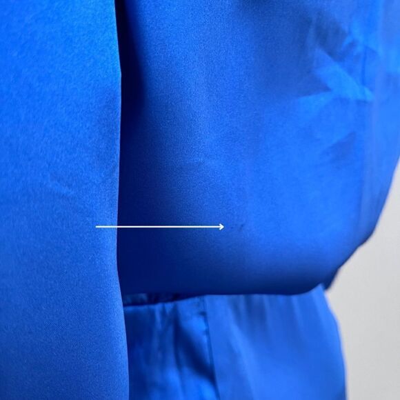 Hello Molly Swift And Clean Women Size 6 Blue Satin Mini NEW Dress Long Sleeve - Picture 16 of 16